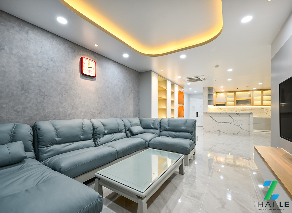 Thi công nội thất phòng khách bếp căn hộ Giai Việt | B23.07 - 140m2